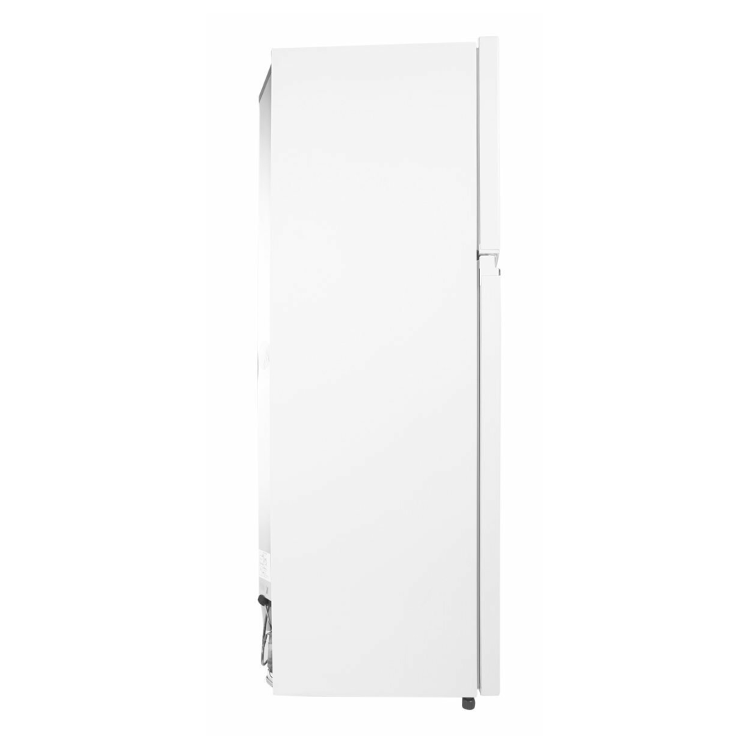 Side view of the Westinghouse 341L top mount fridge with the doors closed.