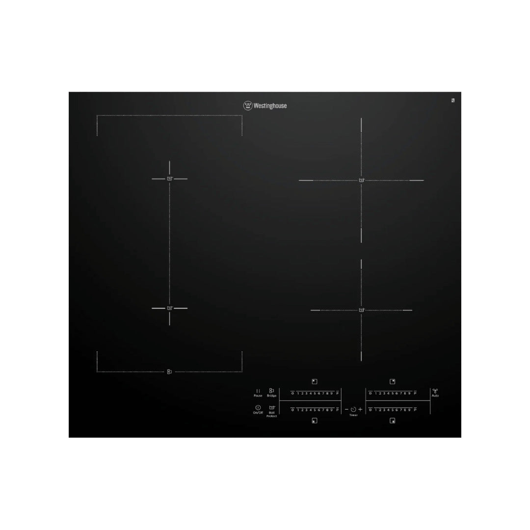 Westinghouse 60cm 4 Zone Induction Cooktop with BoilProtect, Bridge Zone and Hob2Hood - WHI645BD image_1