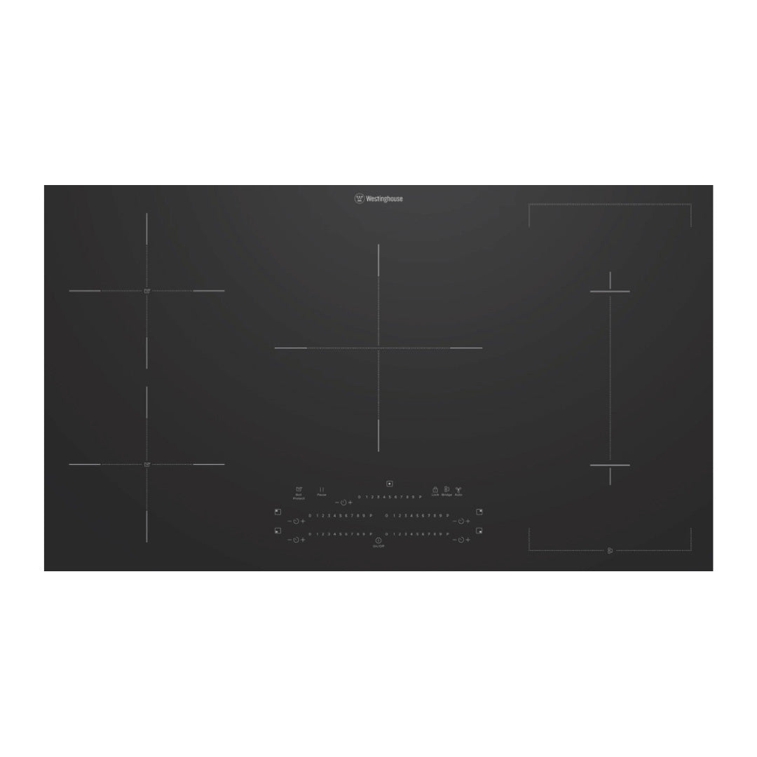 Westinghouse 90cm 5 Zone Induction Cooktop with BoilProtect, Bridge Zone and Hob2Hood - WHI955BD image_1