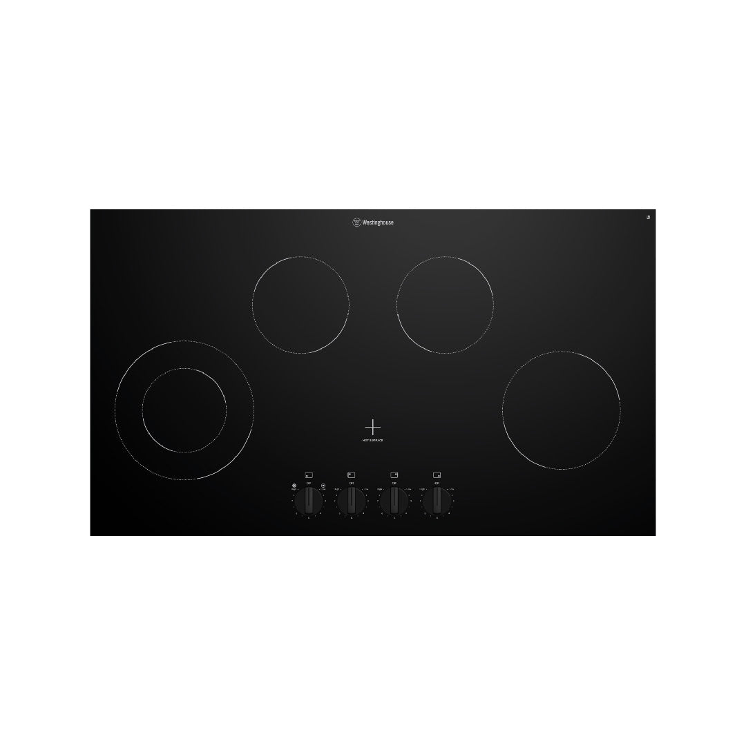 Westinghouse 90cm Ceramic Cooktop 4 Zone with Double Zone and Knob Controls - WHC942BC image_1