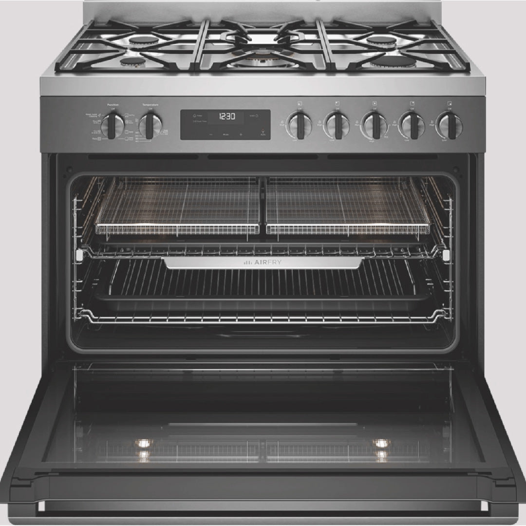 Westinghouse 90cm Dual Fuel Freestanding Cooker with AirFry Dark Stainless Steel - WFE9516DD image_2