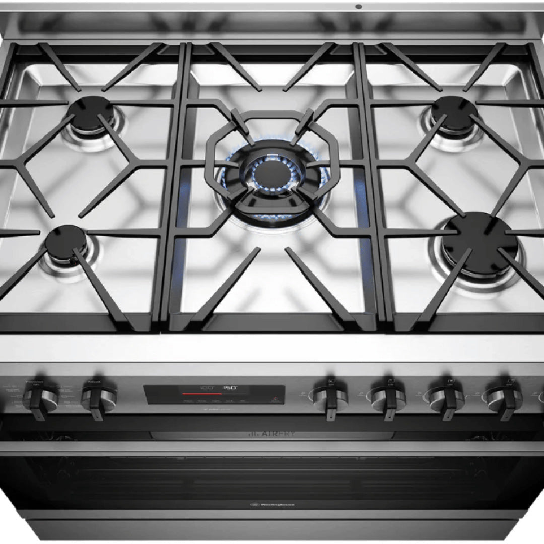 Westinghouse 90cm Dual Fuel Pyrolytic Freestanding Cooker with AirFry and SteamBake Dark Stainless Steel - WFEP9717DD image_3