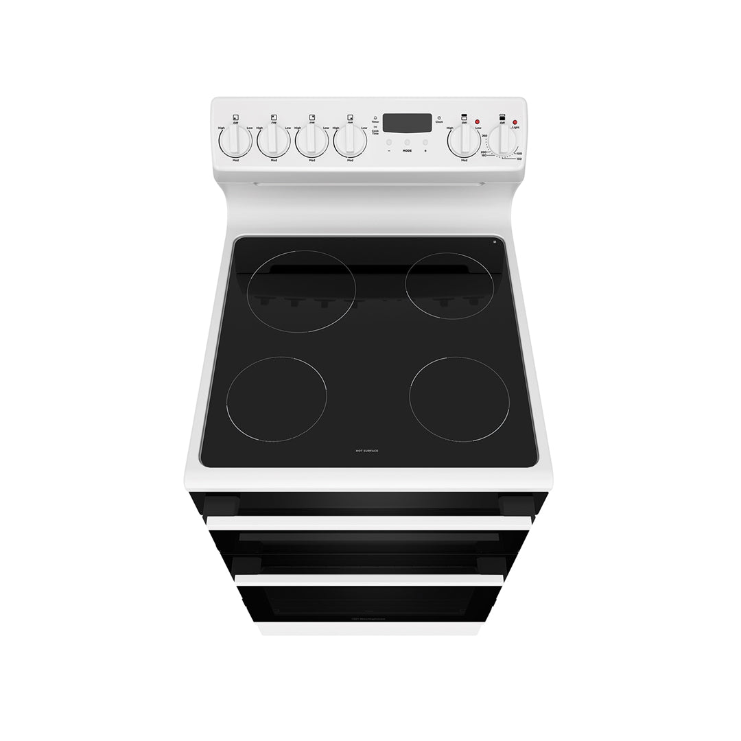 Westinghouse 54cm Freestanding Cooker with Electric Hob in White - WLE543WC image_4