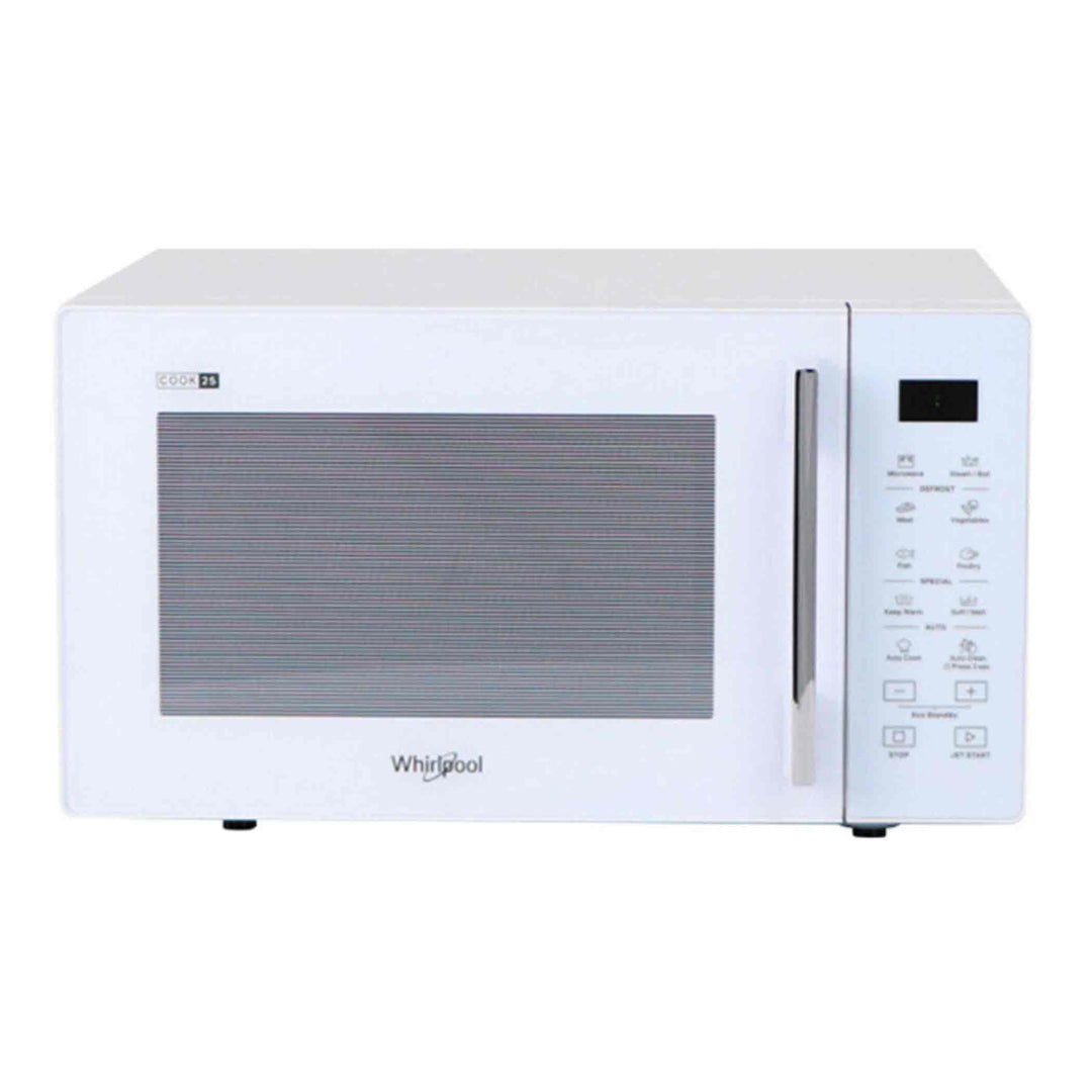 Whirlpool 25L Microwave with Steam Function in White MWT25WH BiRite