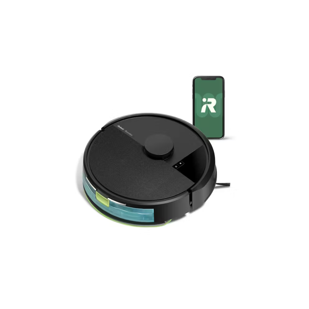 iRobot Roomba 105 Combo in a sleek black design with app control. 