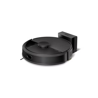 iRobot Roomba 105 Combo in a sleek black design at an angled view. 