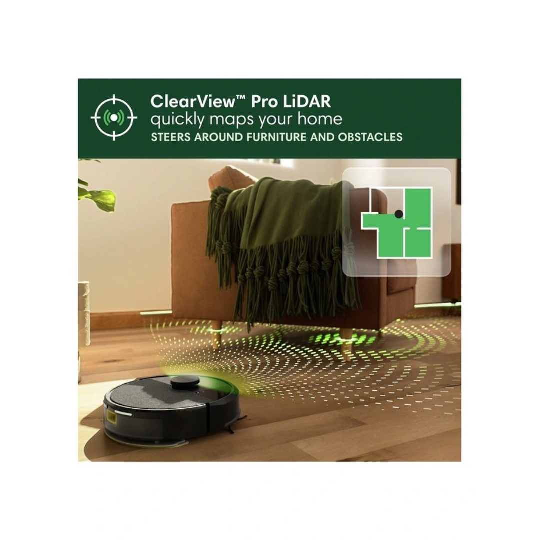 iRobot Roomba 105 Combo with AutoEmptying Dock, using ClearView Pro LiDAr technology to easily map your home.