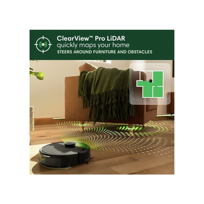 iRobot Roomba 105 Combo with AutoEmptying Dock, using ClearView Pro LiDAr technology to easily map your home.