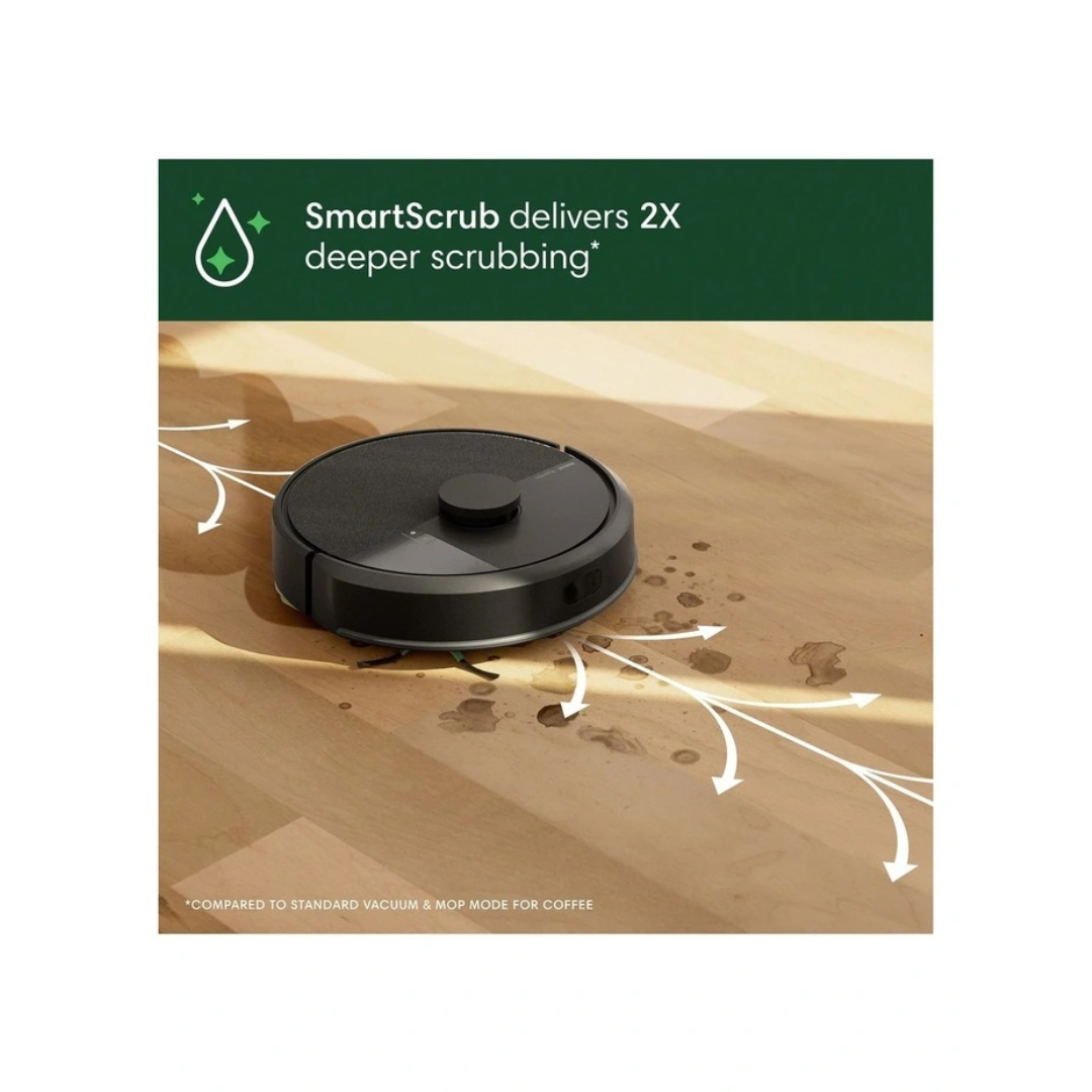 iRobot Roomba 105 Combo with AutoEmpty Dock, using SmartScrub which delivers 2X deeper scrubbing. 