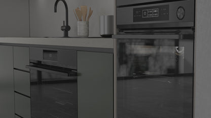 Westinghouse 60cm Multi-Function 19 Pyrolytic Oven with AirFry and SteamRoast, Dark Stainless Steel